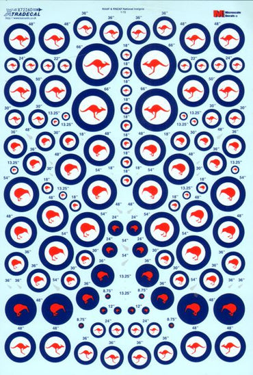 Xtradecal X72260 RAAF and RNZAF Air Force Roundels 1:72