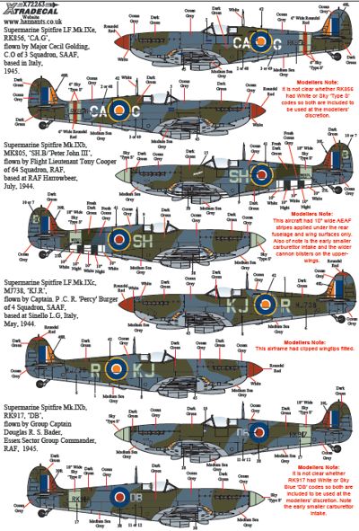 Xtradecal X72263 1:72 Supermarine Spitfire Mk.IXb/Mk.IXc/Mk.IXe