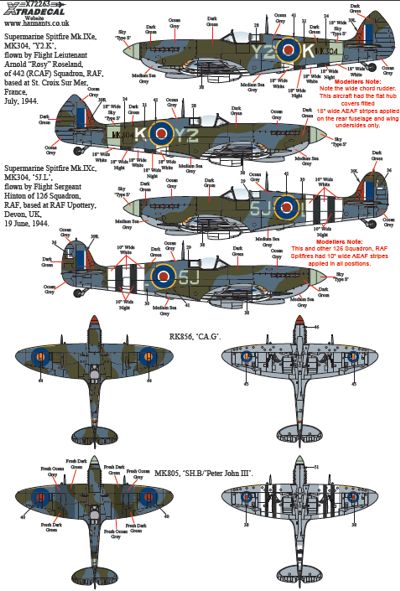 Xtradecal X72263 1:72 Supermarine Spitfire Mk.IXb/Mk.IXc/Mk.IXe