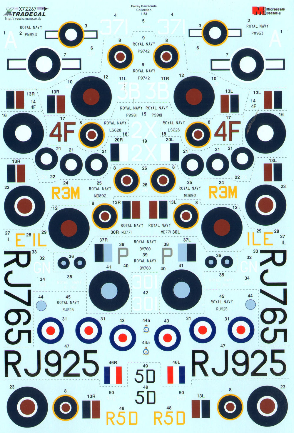 Xtradecal X72267 1:72 Fairey Barracuda Mks.I, Mk.II and Mk.III