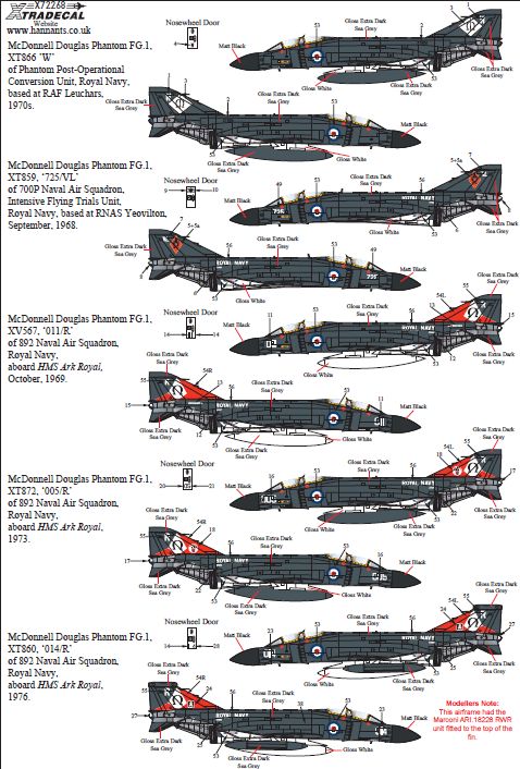 Xtradecal X72268 1:72 McDonnell-Douglas FG.1 Phantom