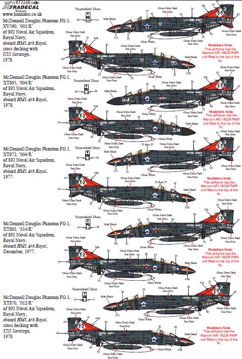 Xtradecal X72268 1:72 McDonnell-Douglas FG.1 Phantom