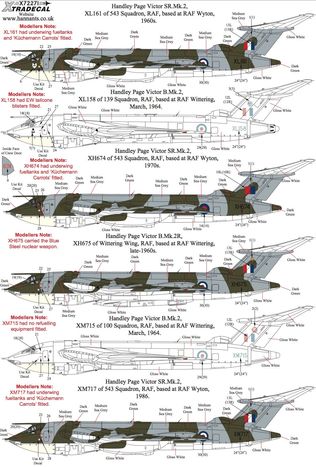 Xtradecal X72271 1:72 Handley-Page Victor B.2