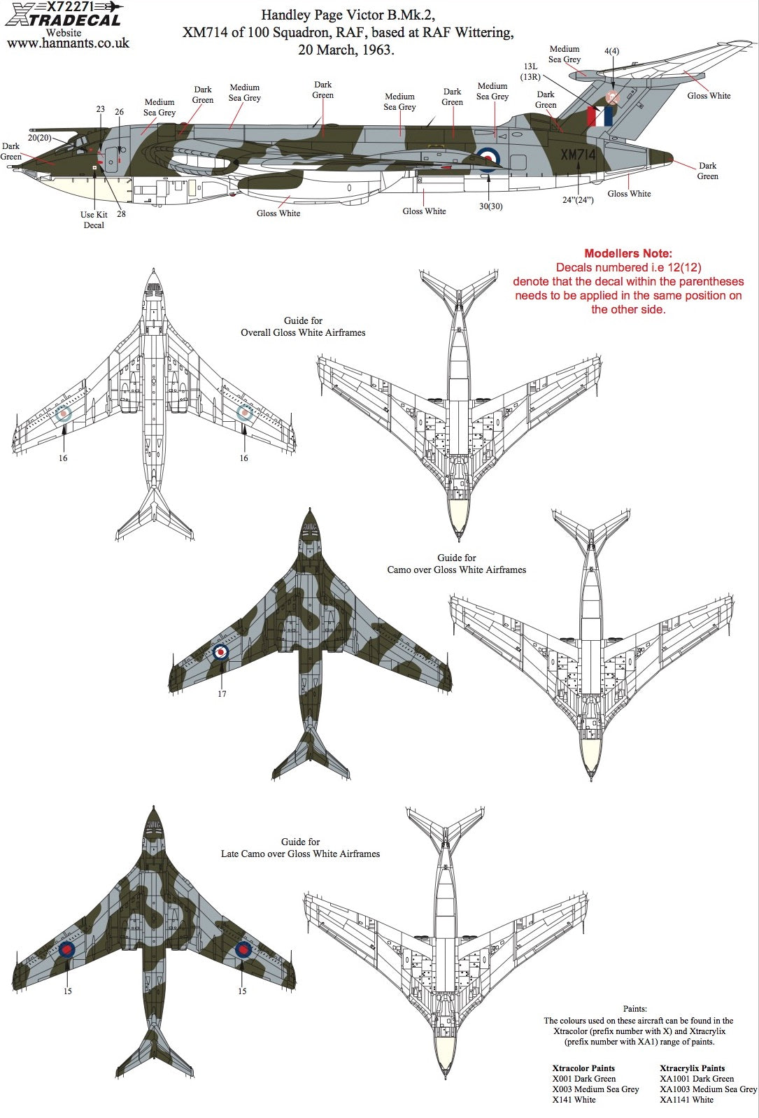 Xtradecal X72271 1:72 Handley-Page Victor B.2