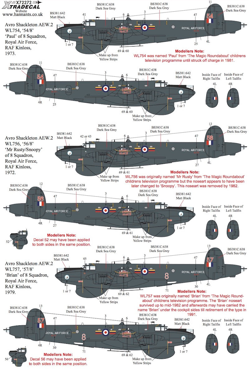 Xtradecal X72272 1:72 Avro Shackleton AEW.2