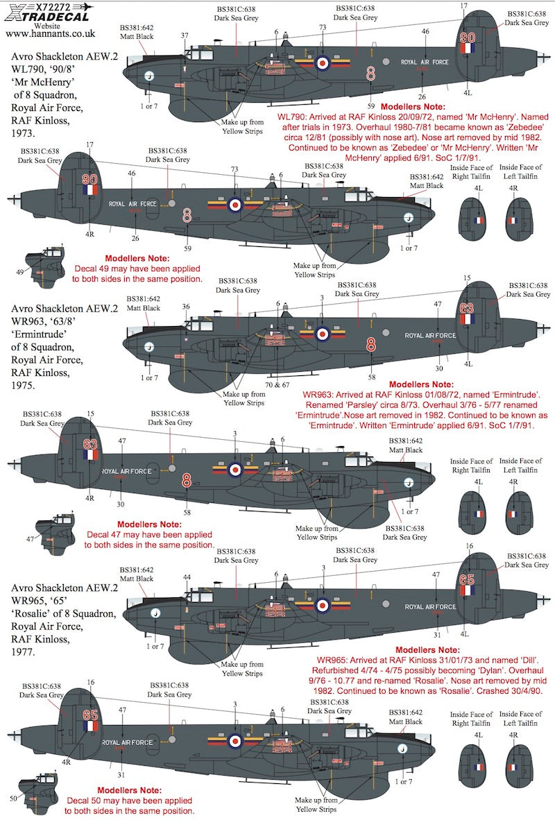 Xtradecal X72272 1:72 Avro Shackleton AEW.2