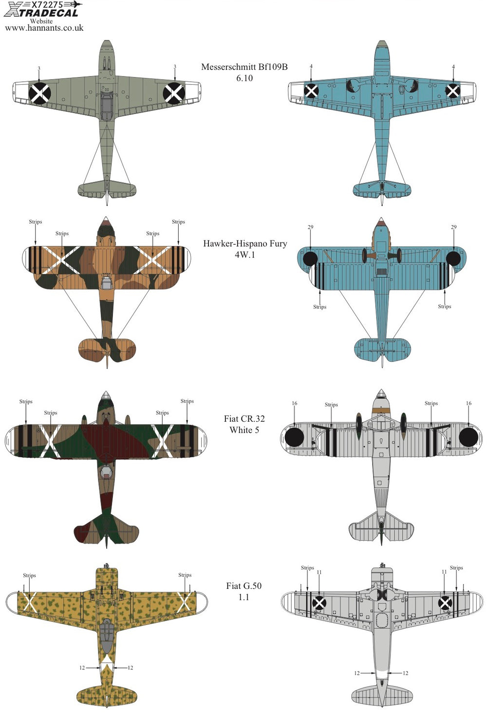 Xtradecal X72275 1:72 Spanish Civil War Condor Legion Pt 2