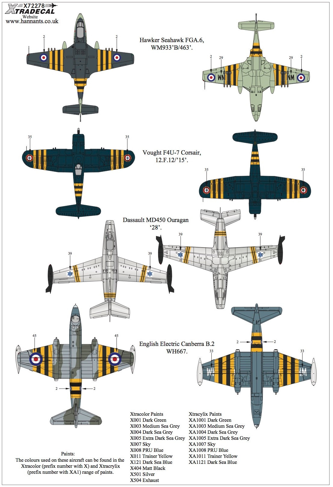 Xtradecal X72278 1:72 Suez Crisis 1956