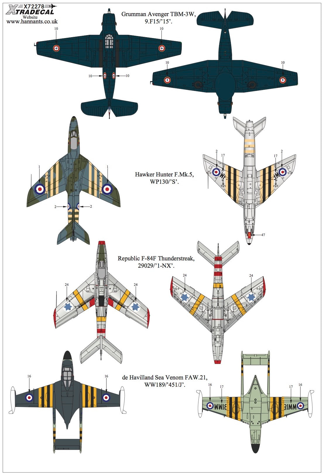 Xtradecal X72278 1:72 Suez Crisis 1956