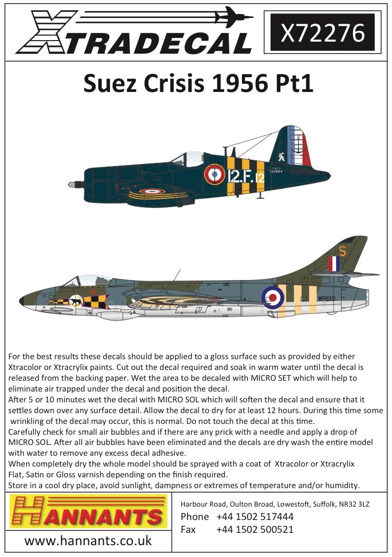 Xtradecal X72278 1:72 Suez Crisis 1956