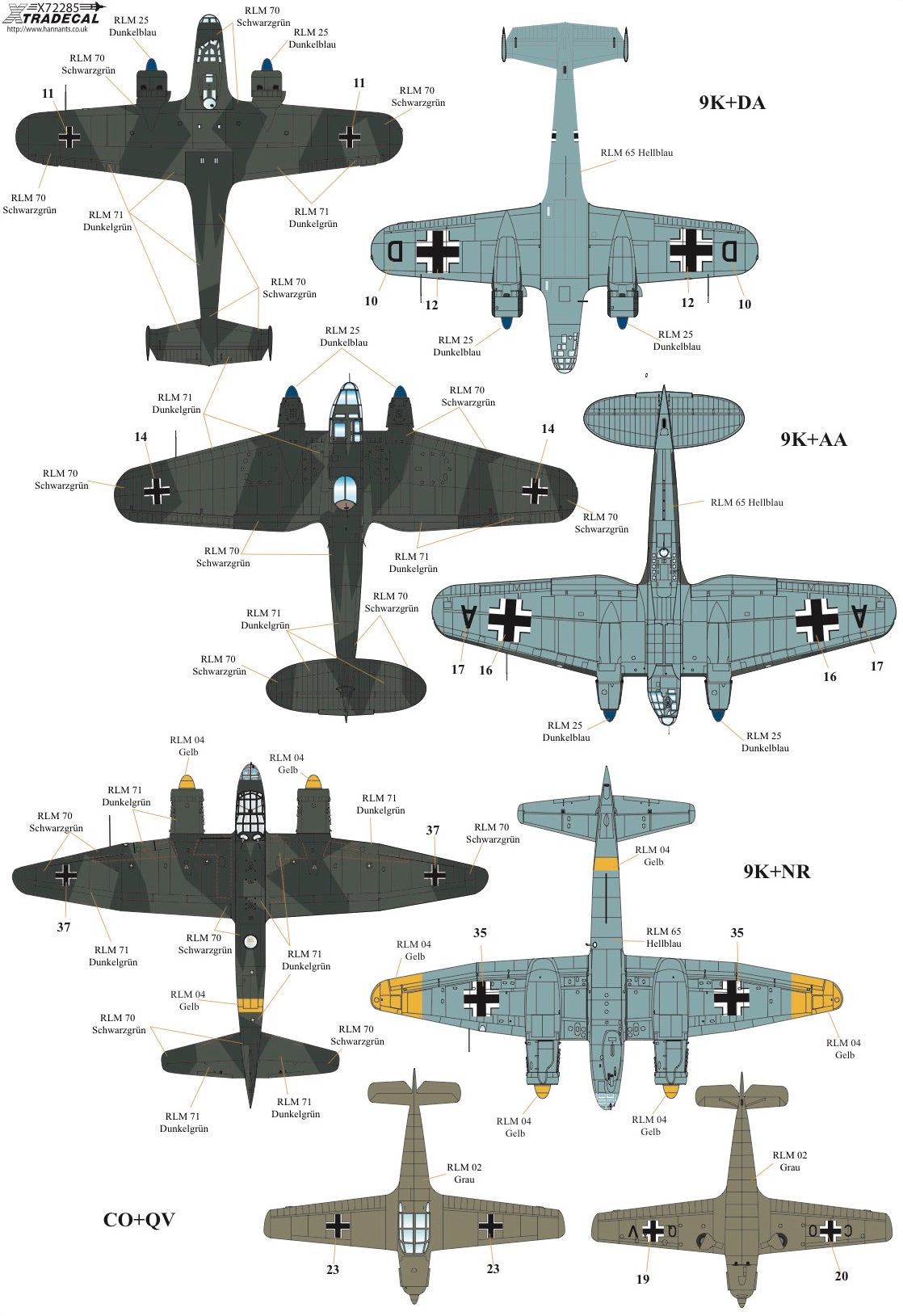 Xtradecal X72285 1:72 The History of Kampfgeschwader KG51 'Edelweiss'