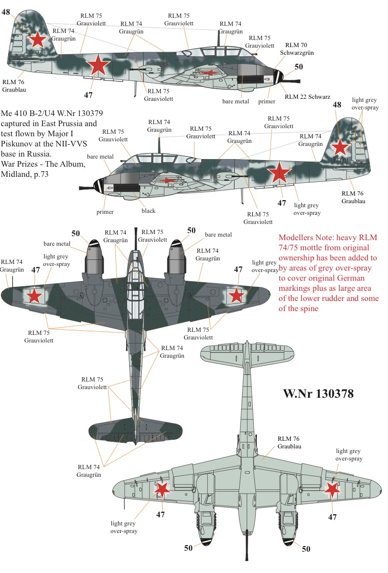 Xtradecal X72286 1:72 Messerchmitt Me-410A-1