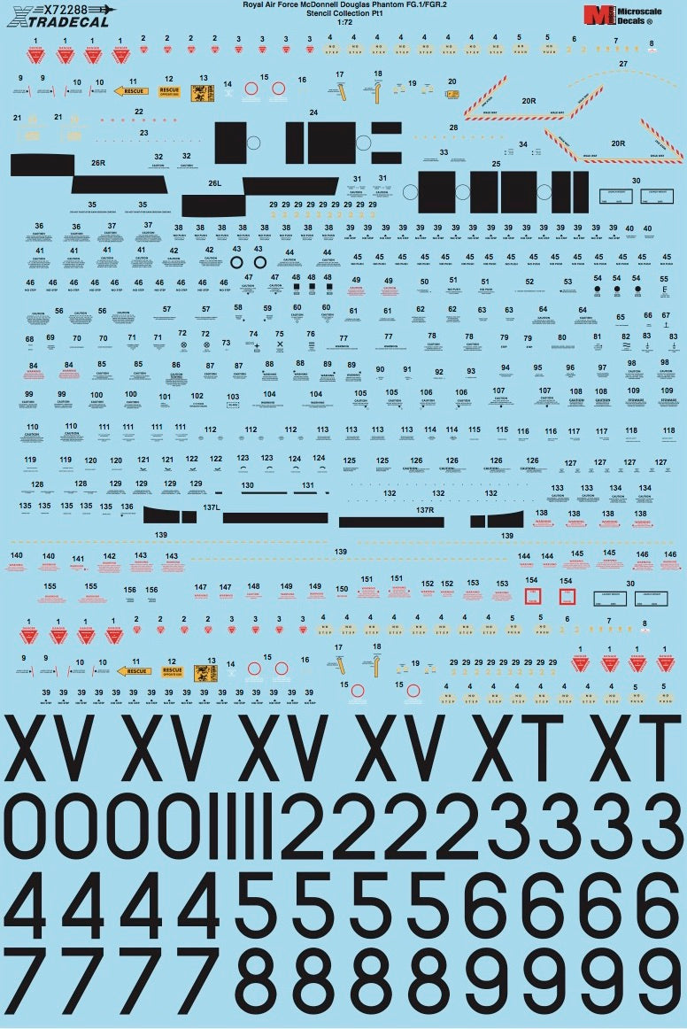 Xtradecal X72288 McDonnell-Douglas FG.1/FGR.2 Phantom Stencils 1:72