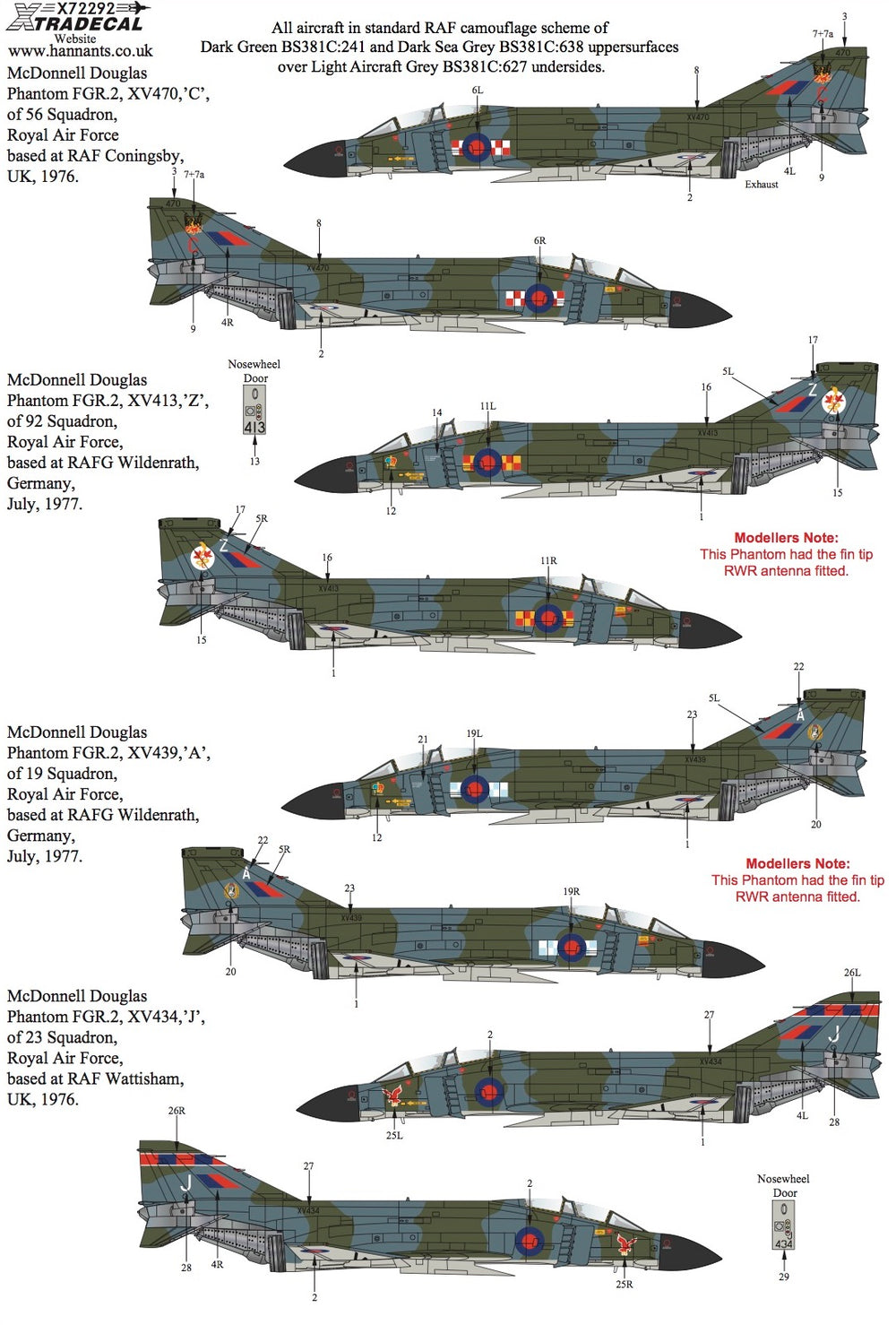Xtradecal X72292 1:72 McDonnell-Douglas FGR.2 Phantom Pt.3
