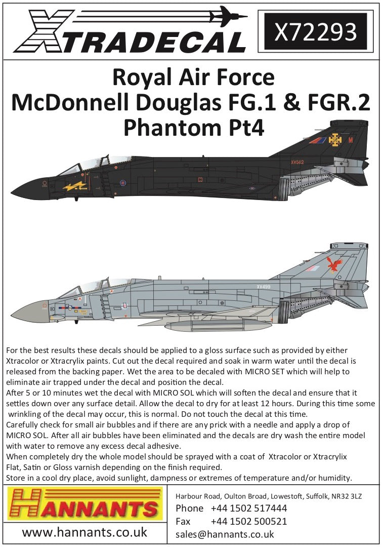 Xtradecal X72293 1:72 McDonnell-Douglas FG.1/FGR.2 Phantom Pt 4