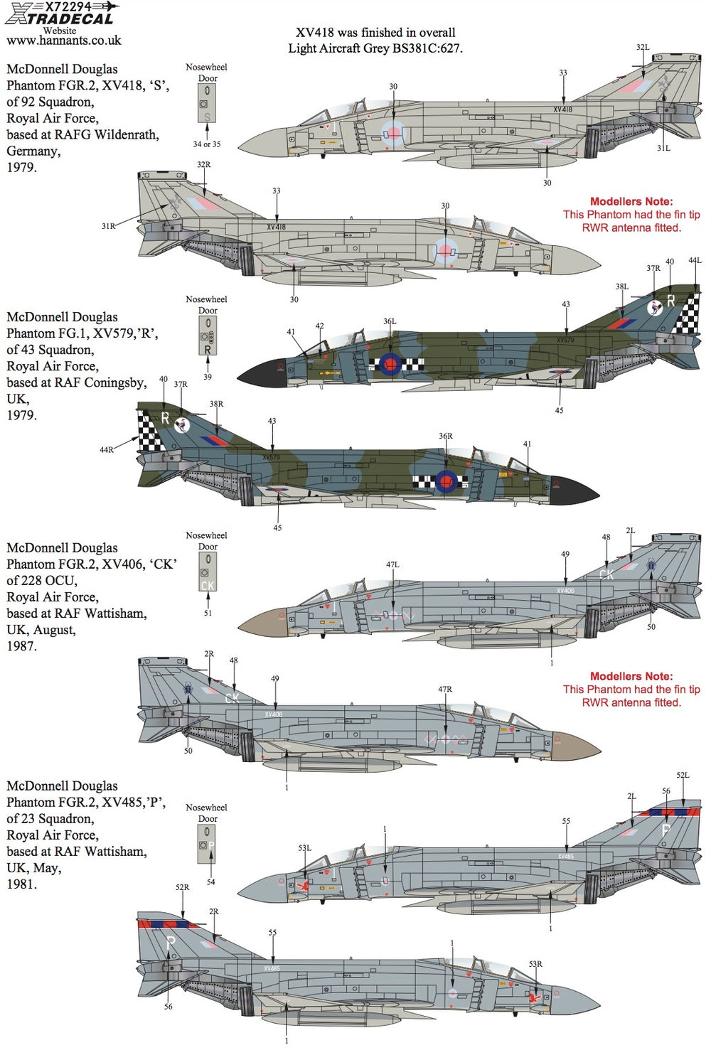 Xtradecal X72294 1:72 McDonnell-Douglas FG.1/FGR.2 Phantom Pt 5