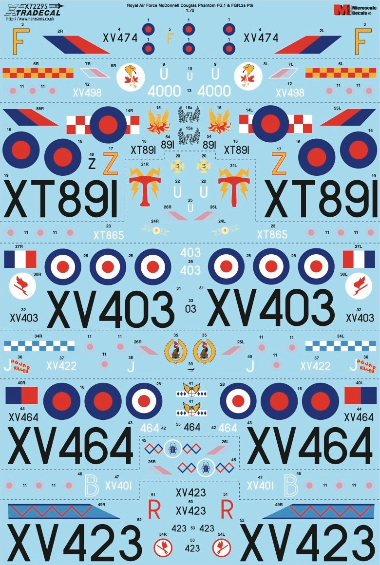 Xtradecal X72295 1:72 McDonnell-Douglas FG.1/FGR.2 Phantom Pt.6