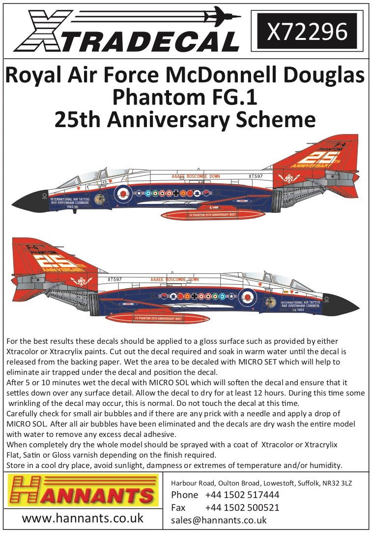 Xtradecal X72296 1:72 McDonnell-Douglas FG.1 Phantom Pt 7