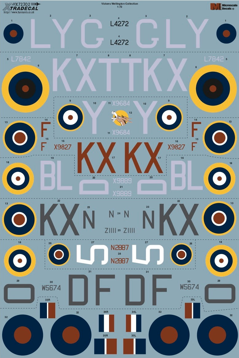 Xtradecal X72302 1:72 Vickers Wellington Mk.I