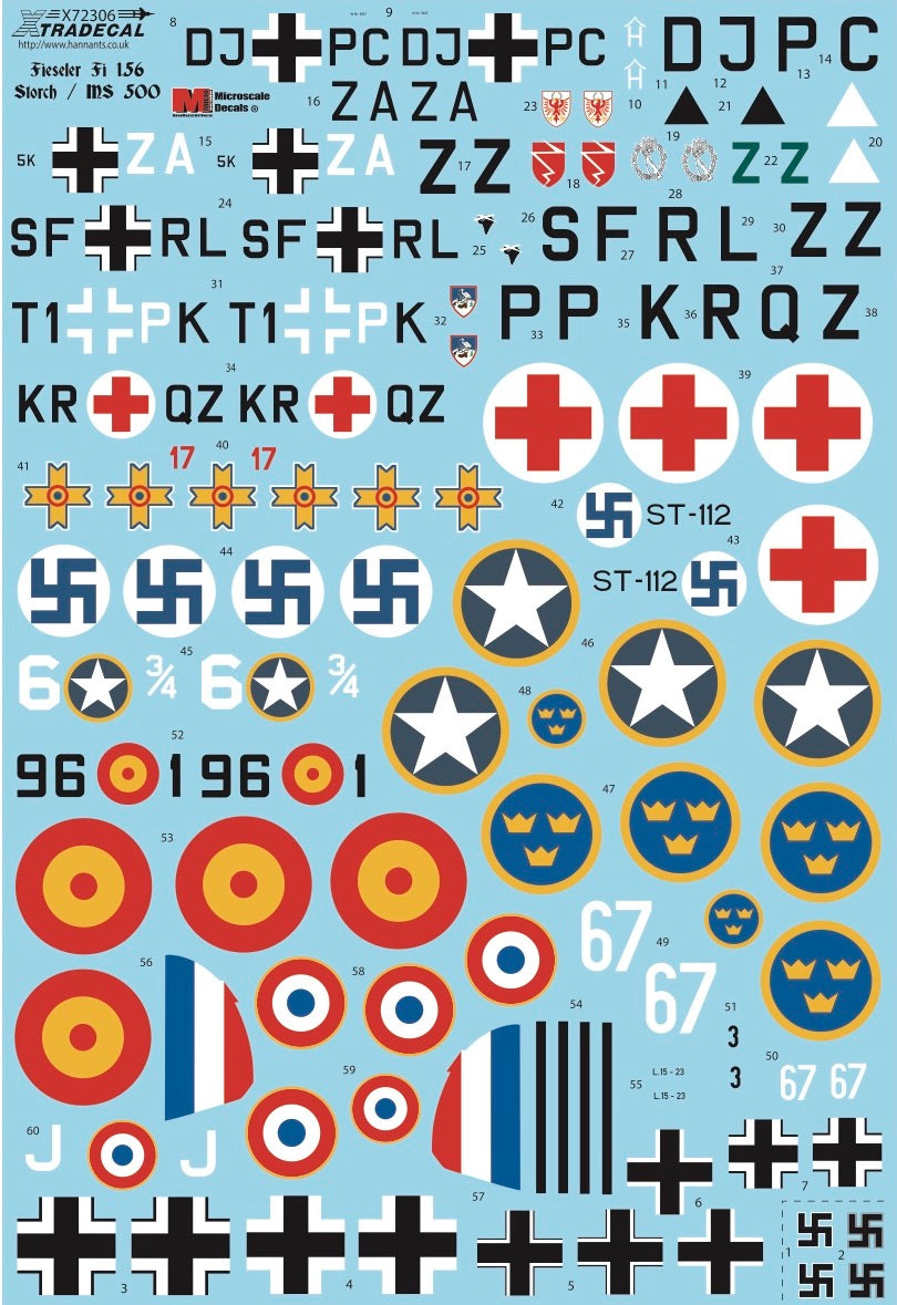 Xtradecal X72306 1:72 Fieseler Fi-156C-3 Storch
