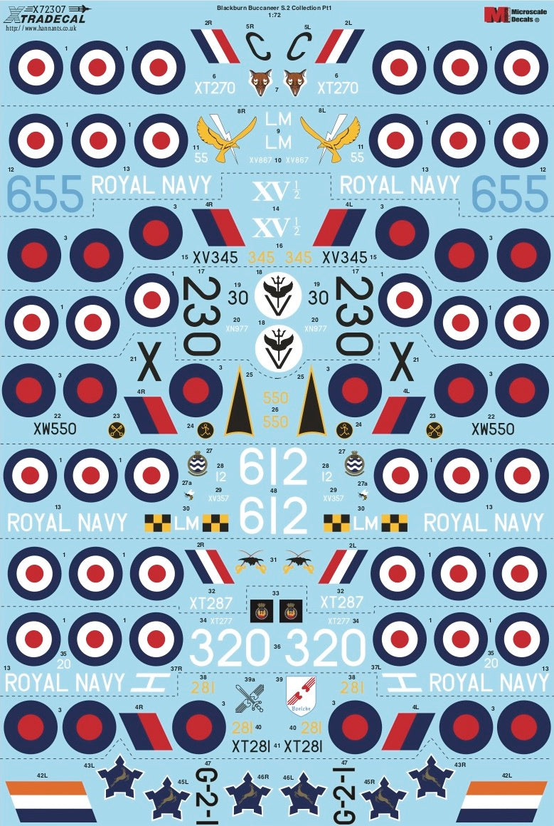 Xtradecal X72307 1:72 Blackburn Buccaneer S.2 Collection Part.1