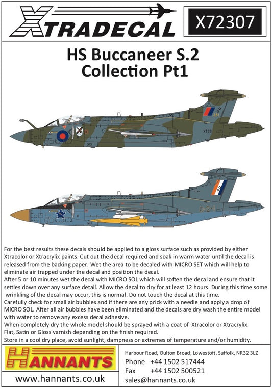 Xtradecal X72307 1:72 Blackburn Buccaneer S.2 Collection Part.1