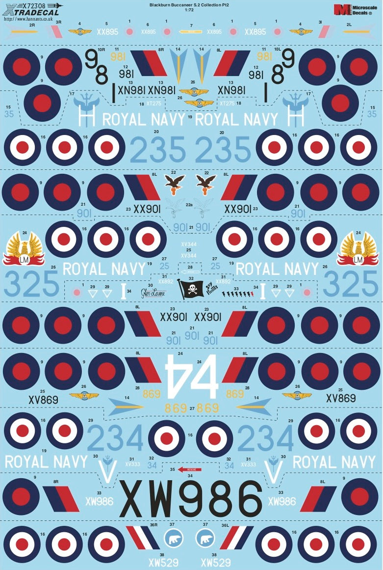 Xtradecal X72308 1:72 Blackburn Buccaneer S.2 Collection Part.2