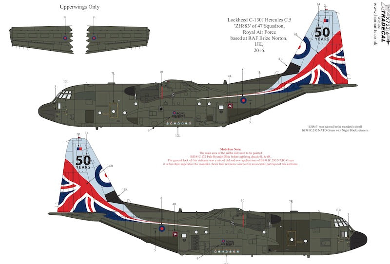 Xtradecal X72316 RAF Lockheed C-130J Hercules C.5 Special Pt 1 1:72