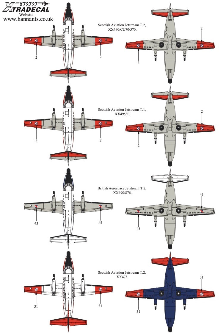 Xtradecal X72327 1:72 BAe Jetstream Collection