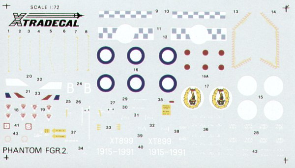 Xtradecal XFSM1 1:72 McDonnell-Douglas FGR.2 Phantom