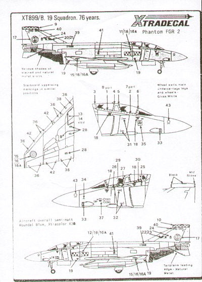 Xtradecal XFSM1 1:72 McDonnell-Douglas FGR.2 Phantom
