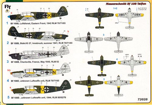 FLY YLF72028 1:72 Messerschmitt Bf-108B/D Taifun in Luftwaffe Service