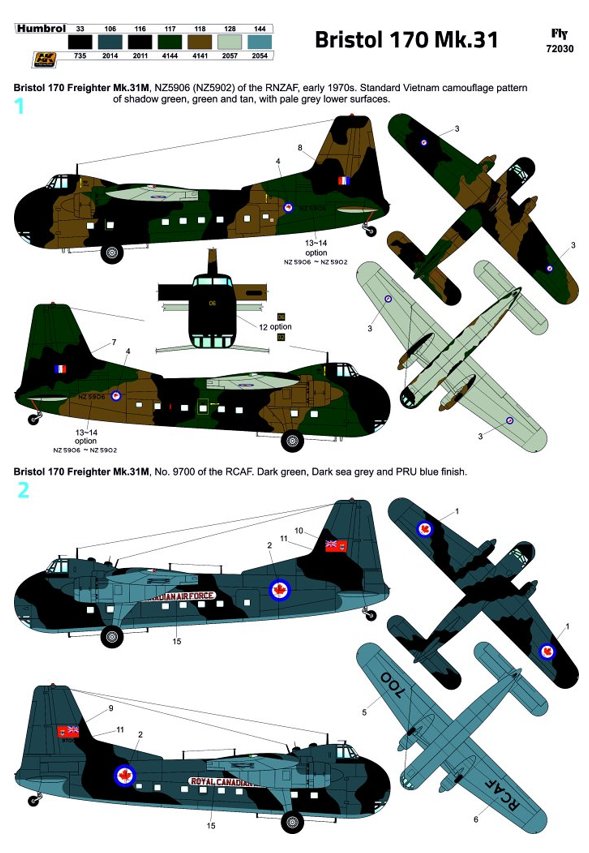FLY YLF72030 1:72 Bristol 170 Freighter Mk.31