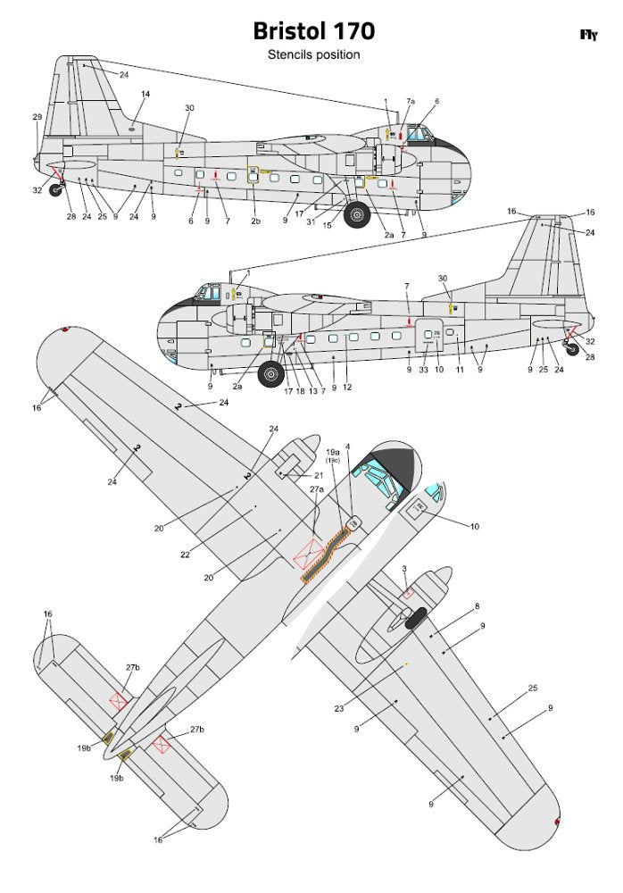 FLY YLF72030 1:72 Bristol 170 Freighter Mk.31