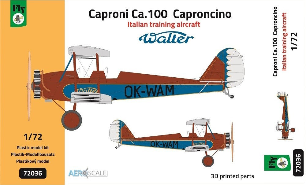 FLY YLF72036 1:72 Caproni Ca.100 Caproncino Italian Training aircraft OK-WAM