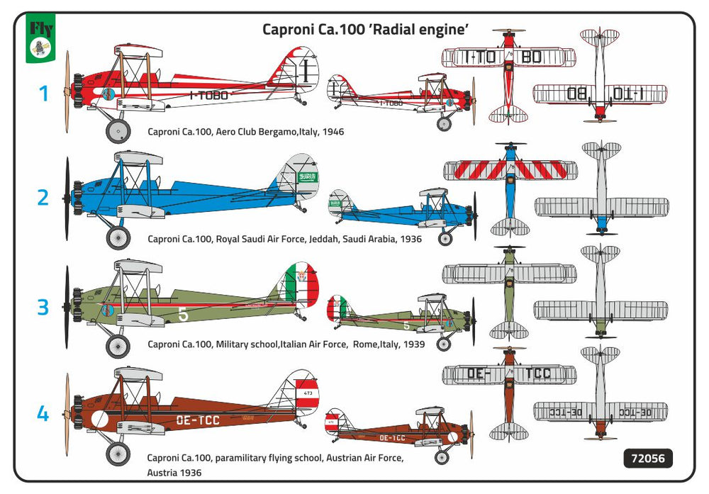 FLY YLF72056 Caproni Ca.100 Radial Engine with PE Parts 1:72