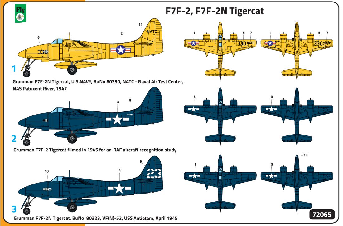FLY YLF72065 1:72 Grumman F7F-2 / F-2N Tigercat