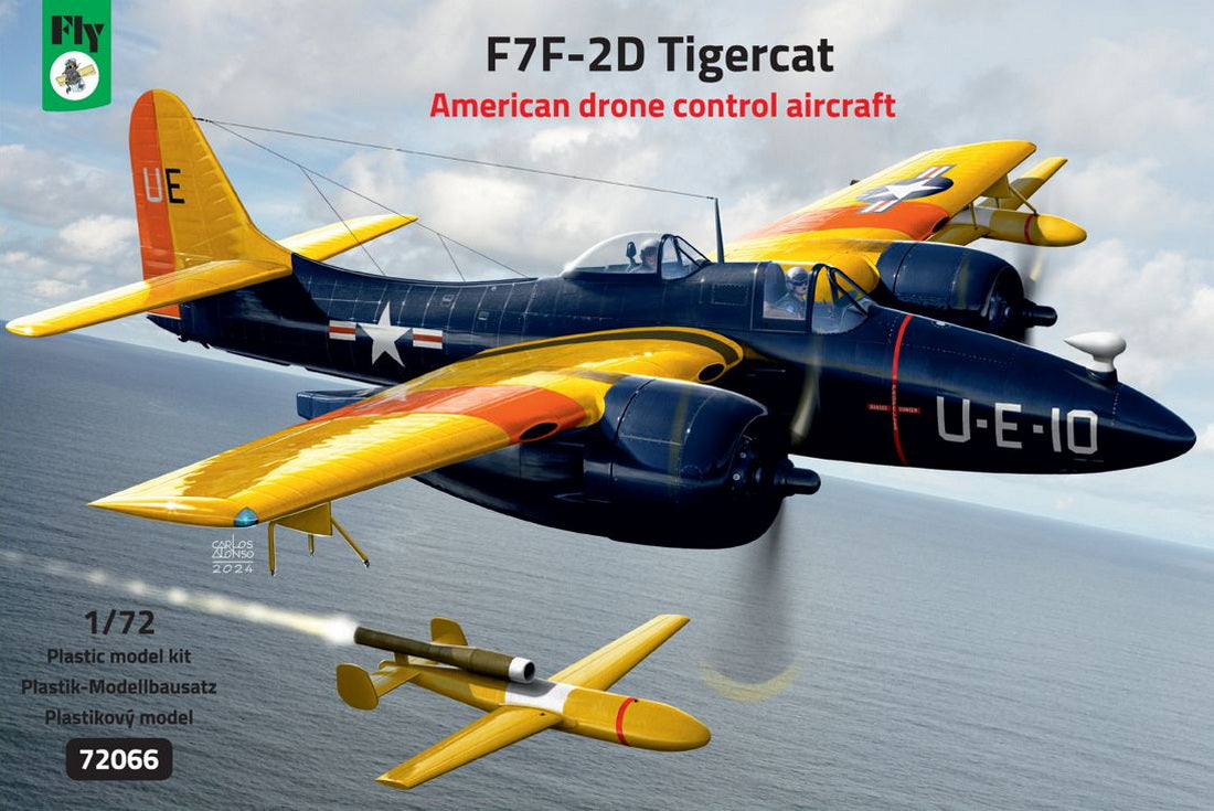 FLY YLF72066 1:72 Grumman F7F-2D Tigercat drone control