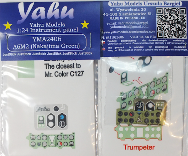 Yahu Models YMA2406 1:24 Mitsubishi A6M2 Zero
