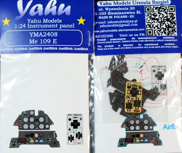 Yahu Models YMA2408 1:24 Messerschmitt Bf-109E pre-painted, etched Instr. Panel