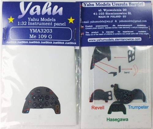 Yahu Models YMA3203 1:32 Messerschmitt Bf-109G Photoetched instrument panels