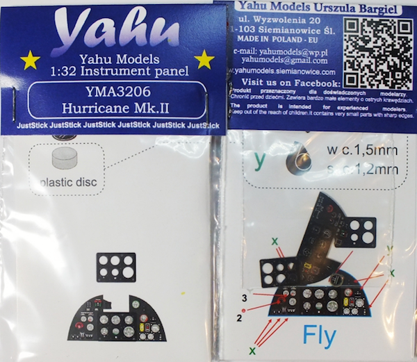 Yahu Models YMA3206 1:32 Hawker Hurricane Mk.IIC Photoetched instrument panels