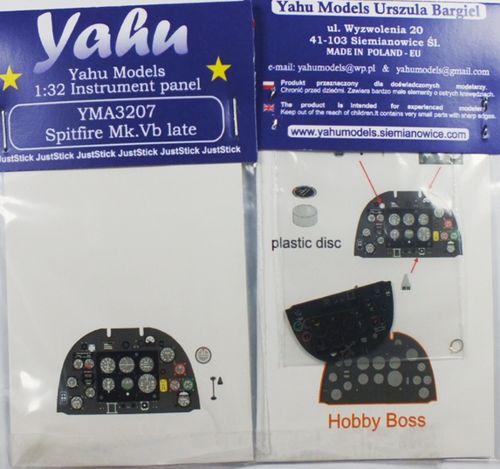 Yahu Models YMA3207 Supermarine Spitfire Mk.Vb Late Instrument Panel 1:32