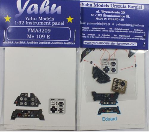 Yahu Models YMA3209 Messerschmitt Bf-109E-1/3/4 Instrument Panel 1:32