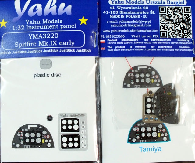 Yahu Models YMA3220 Spitfire Mk.IXc Early Instrument Panel 1:32