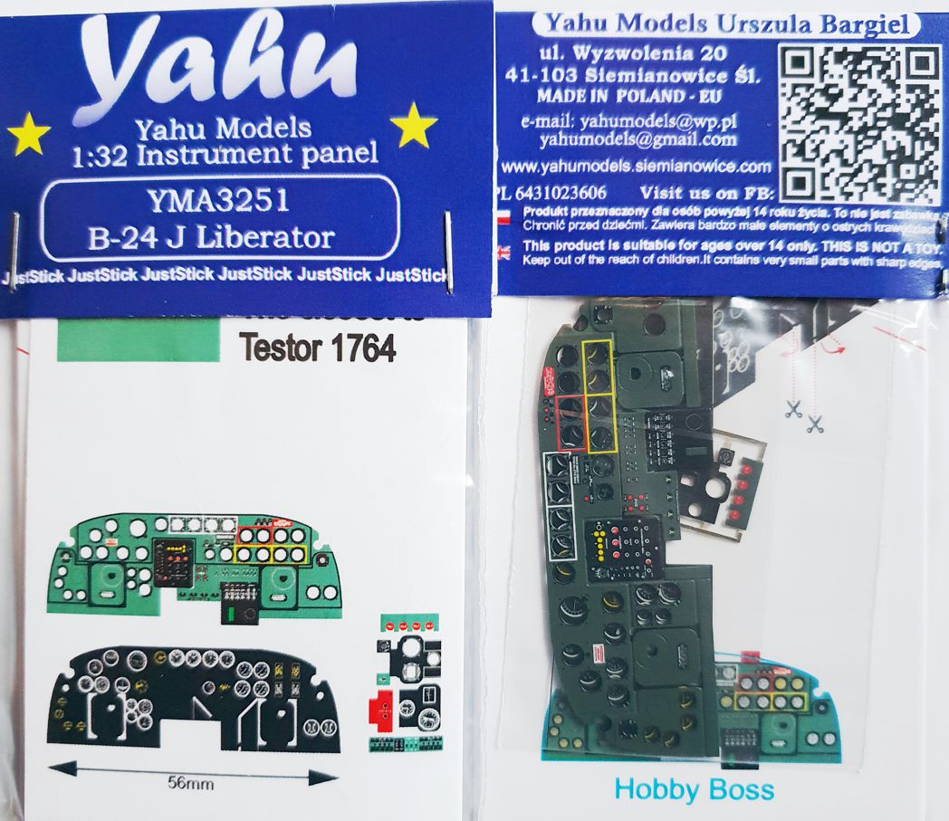 Yahu Models YMA3251 1:32 Consolidated B-24J Liberator instrument panel