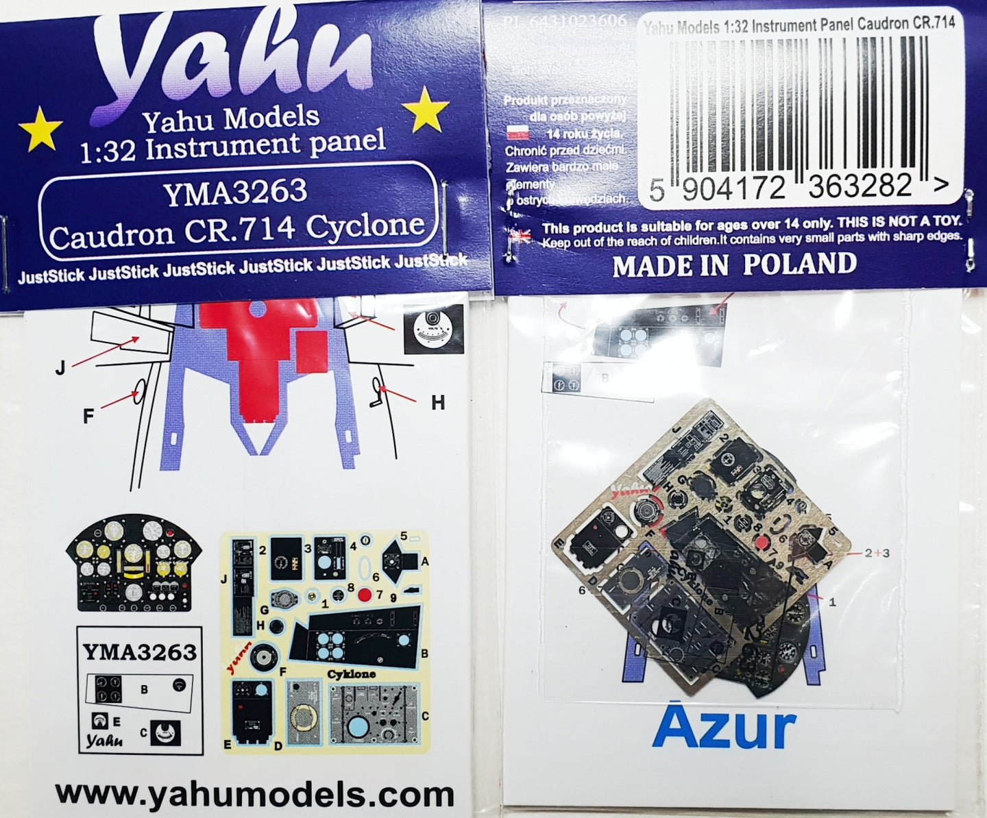 Yahu Models YMA3263 1:32 Caudron Cr.714C.1 instrument panel