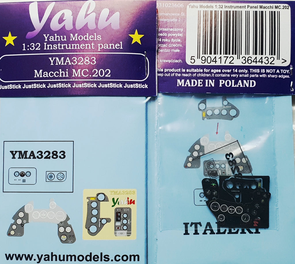Yahu Models YMA3283 1:32 Macchi C.202 instrument panel