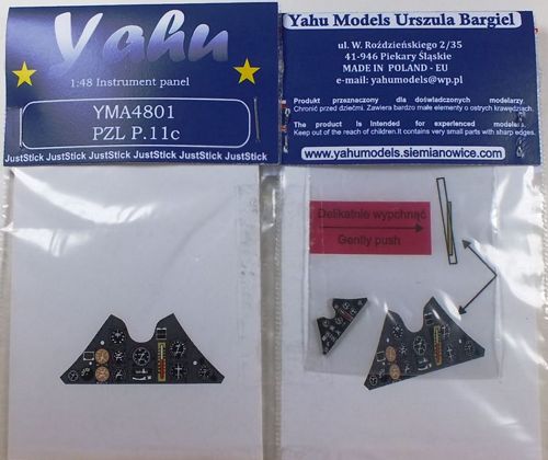Yahu Models YMA4801 1:48 PZL P.11C Photoetched instrument panels
