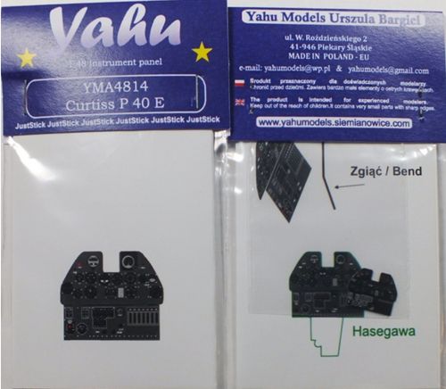 Yahu Models YMA4814 1:48 Curtiss P-40E Photoetched instrument panels